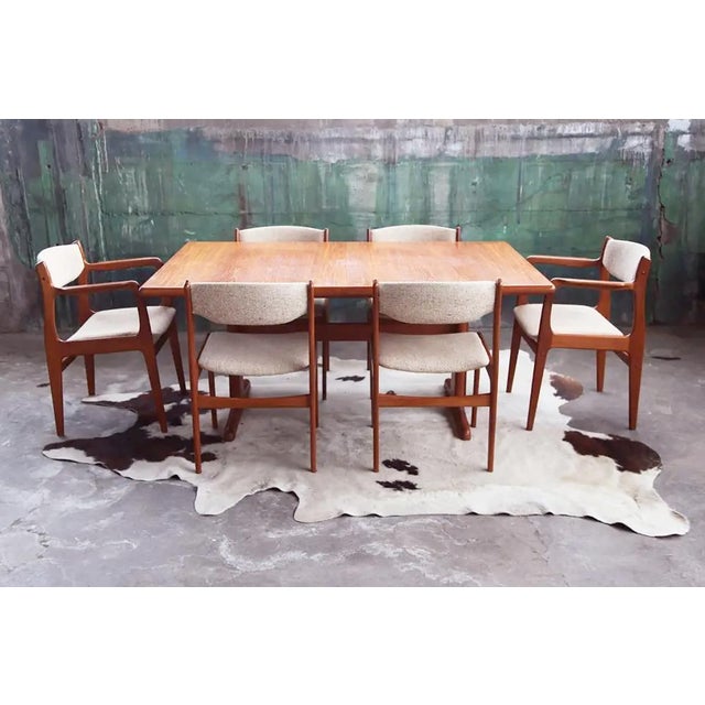 Erik Buch Danish Teak 60s 70s Set of 6 Benny Linden Erik Buch Attributed Teak Chairs For Sale - Image 4 of 4