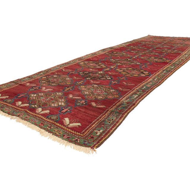 76832 Antique Caucasian Karabagh Rug, 04'07 x 14'07. The Regal Passage: A Late 19th Century Caucasian Karabagh Masterpiece...