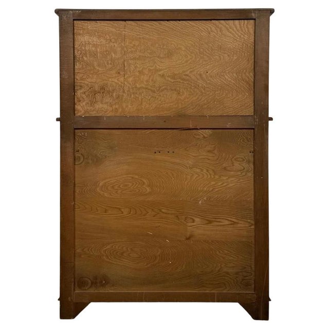 Antique English Golden Oak Court Cabinet, 1900s For Sale - Image 10 of 13