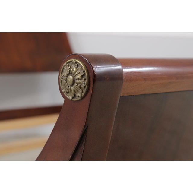 John Widdicomb Russian Empire King Size Walnut Bed For Sale - Image 11 of 14