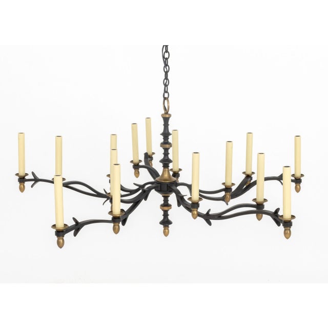 Thomas O'Brien Baroque Style Iron Chandelier For Sale In New York - Image 6 of 9