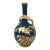 Antique Jean Pouyat Limoges Cobalt Blue & Gilt Porcelain Bottle Vase With Branch Handle For Sale