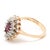 Early 21st Century 0.83ctw Ruby and Diamond Cocktail Ring, 14k Yellow Gold, Ring Size 4 For Sale - Image 5 of 6
