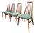 Vintage Danish Modern Slat Back "Eva" Dining Chairs in Teak Attributed to Niels Koefoed For Sale