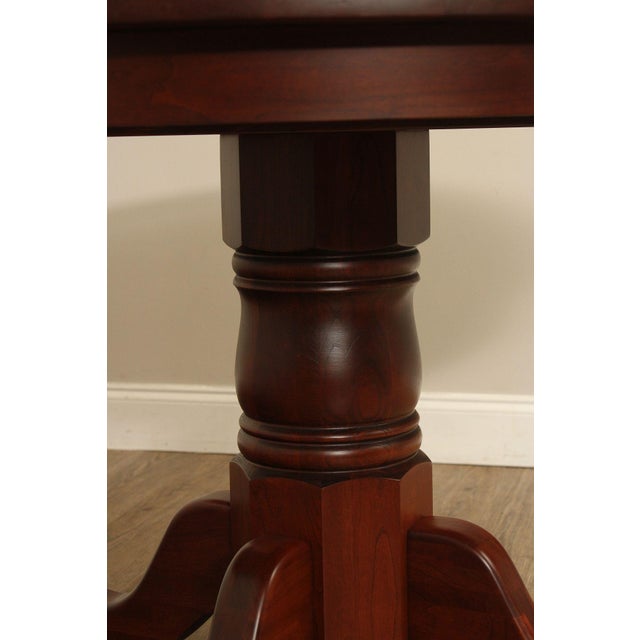 Late 20th Century Hunt Country Furniture Round Top Cherry Dining Table For Sale - Image 9 of 18