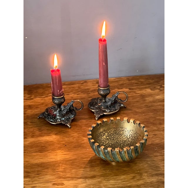 1960s Pal Bell Style Israeli Bronze Limited Edition Ashtray For Sale In New York - Image 6 of 10