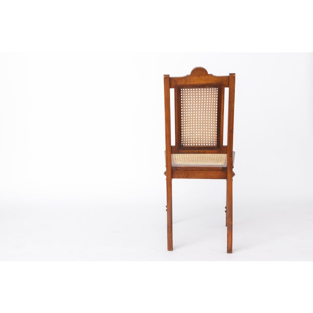 Antique Beechwood Chair with Cane Seat and Back, 1930s-1950s For Sale - Image 4 of 9