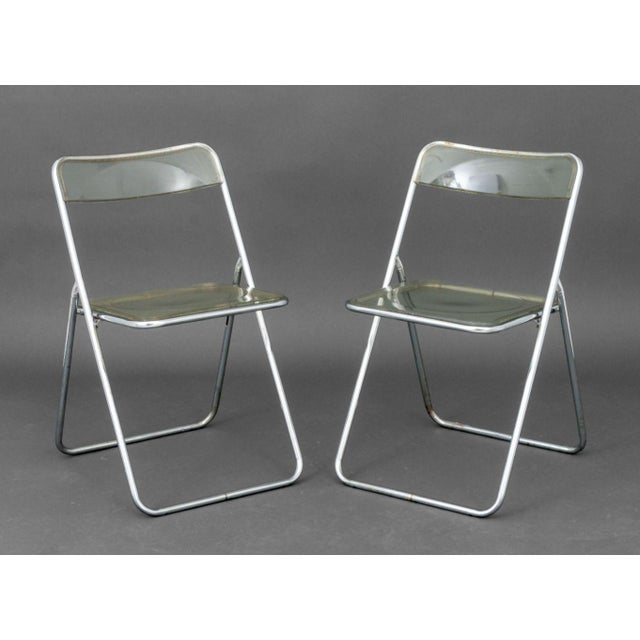 Giancarlo Piretti "Plia" Style Folding Chairs, 4 For Sale In New York - Image 6 of 14