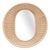 Concave Mirror with Braided Rattan Frame For Sale