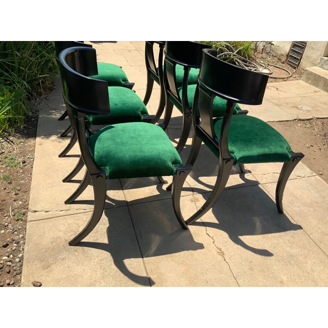 Wood Mid Century Modern Klismos Style Dining Chairs - Set of 6 For Sale - Image 7 of 9