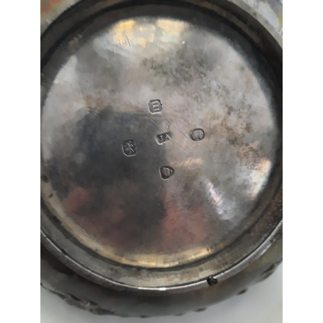 Metal 1900s English Birmingham Sterling Silver Repoussé Teapot by Maleham & Yeomans For Sale - Image 7 of 9