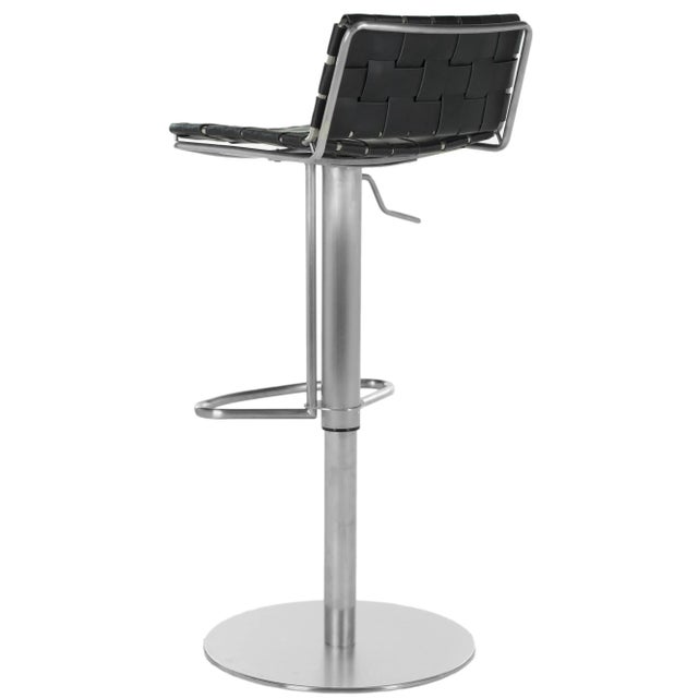 Audrey Gas Lift Swivel Barstool in Black For Sale - Image 4 of 5