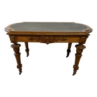 Mid-19th Century Walnut Library Desk, C. 1850-1860 For Sale