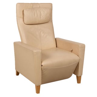 Beige Leather Armchair from Walter Knoll / Wilhelm Knoll For Sale
