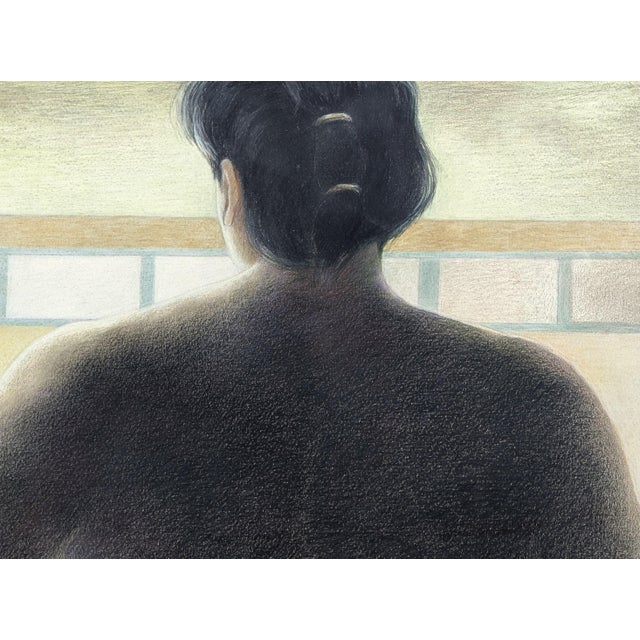Phyllis Steele Modern Pastel Figurative Drawing of a Sumo Wrestler in a Mawashi from Behind, 20th Century For Sale - Image 10 of 10