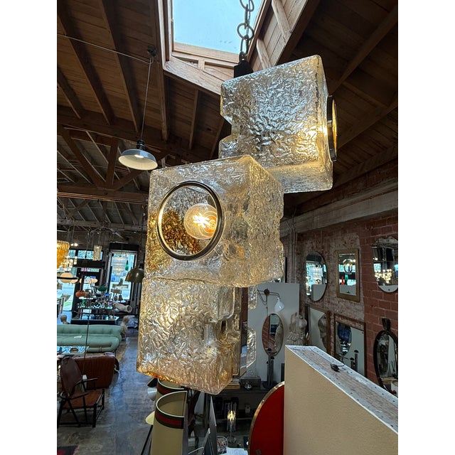Toni Zuccheri for VeArt Murano 3 Light Pendant, Italy, 1970s For Sale - Image 10 of 11