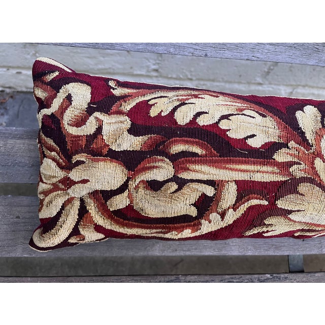 18th Century 18th Century Tapestry Pillow With Fruits and Arabesques For Sale - Image 5 of 8