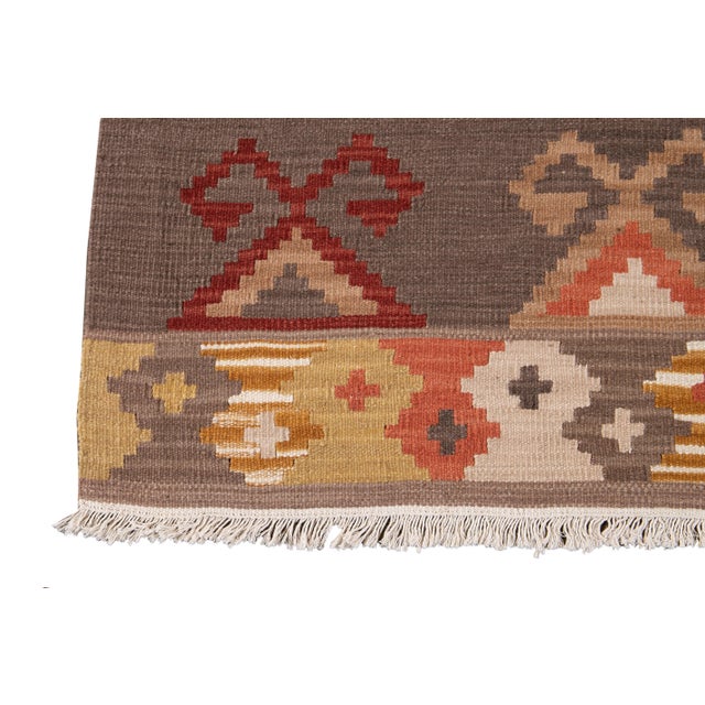 Textile 21st Century Modern Kilim Rug 5 '10'' X 8'1'' For Sale - Image 7 of 12