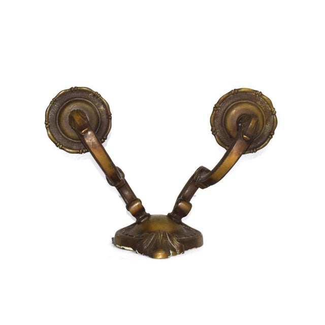 Metal Bronze Wall Lamps, 1890s, Set of 2 For Sale - Image 7 of 10