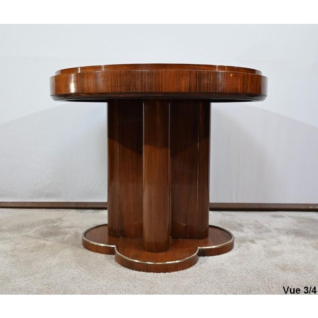 Art Deco Side Table in Mahogany attributed to Jules Leleu for Maison Leleu, 1940s For Sale - Image 15 of 18