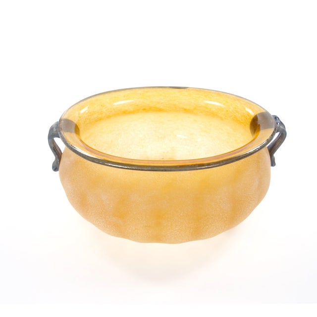 Mid-Century Modern Venetian Art Glass Large Tableware Centerpiece Bowl For Sale - Image 4 of 9