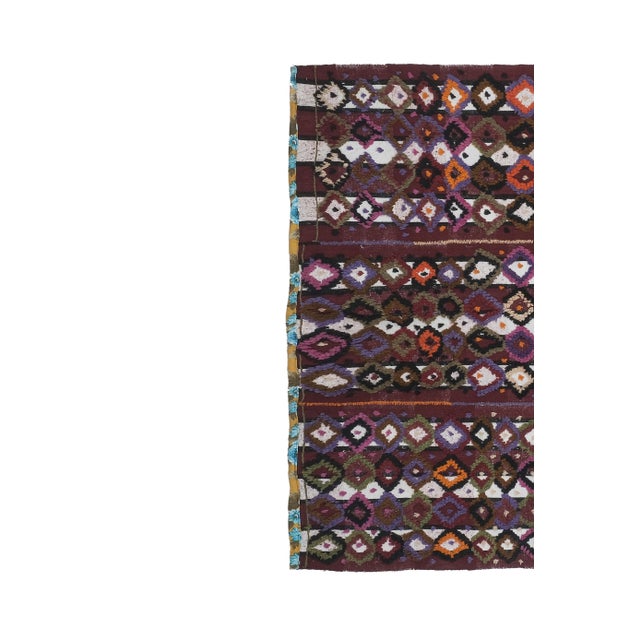 Vintage Turkish Shaggy Tulu Kilim Rug 5'6''x7'1'' For Sale - Image 4 of 13