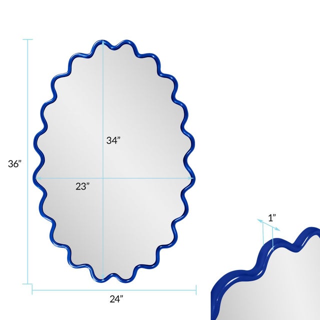 Cloud Mirror Royal Blue For Sale - Image 9 of 11