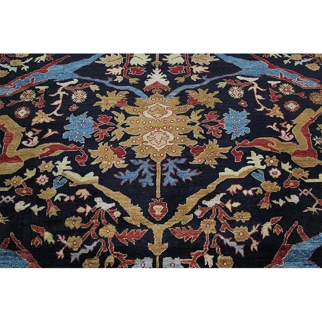 Handwoven Black/Red Serapi Style Rug 9'1" X 11'9" For Sale In Dallas - Image 6 of 10