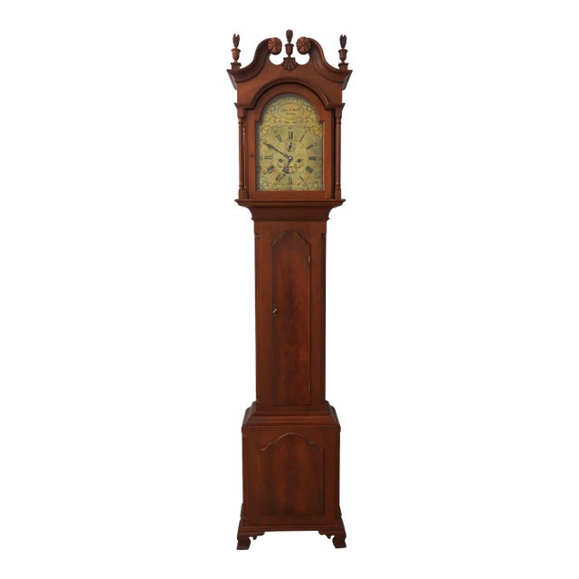 Louis Irion Bench Made Cherry Grandfather Clock For Sale
