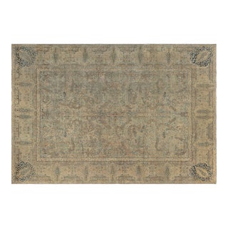 Antique Persian Kirman Animal, Botanic Handmade Wool Rug For Sale