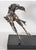 Judith Brown, American "Reveler" Steel sculpture of a body in motion, dancer Signed with initials Initialed "JB" Base: 11"...