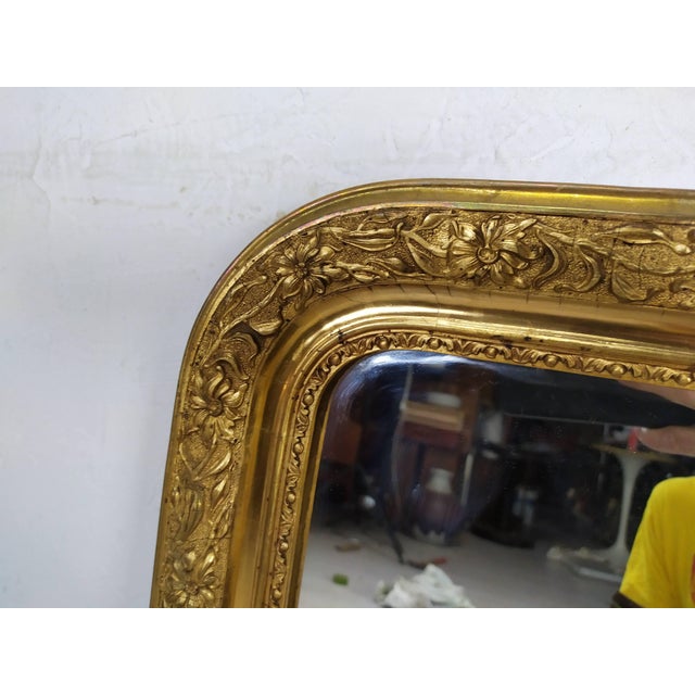 Gold Napoleon III Golden Mirror For Sale - Image 8 of 16