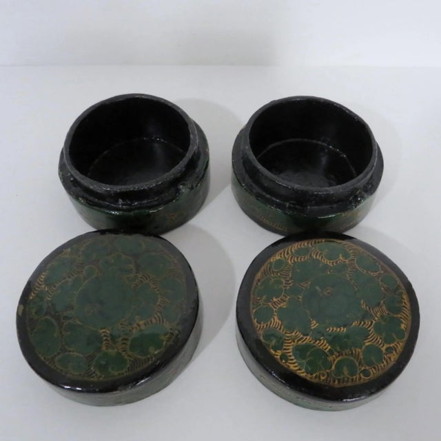 Vintage Petit Kashmiri Boxes -- a Pair For Sale - Image 4 of 6