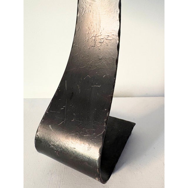 Vintage Wrought Iron Lamps with Asymmetric Design, Set of 2 For Sale - Image 9 of 12