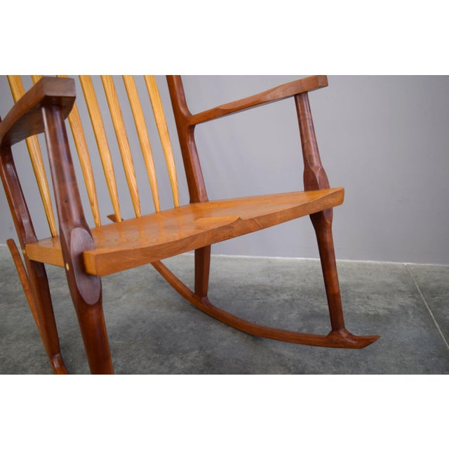 Extraordinary Bench Made Cherry Rocking Chair Sam Maloof Style