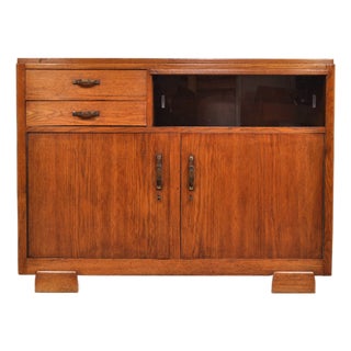 Vintage Art Deco Cabinet in Oak, 1920s For Sale