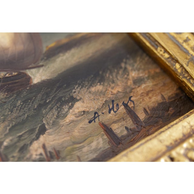 Sailing Boats, 20th Century, Oil Paintings, Framed, Set of 2 For Sale - Image 16 of 18