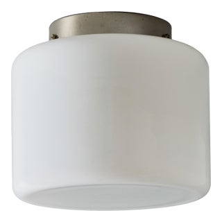 1940s Paavo Tynell Model #2028 Glass & Metal Flush Mount for Taito Oy For Sale