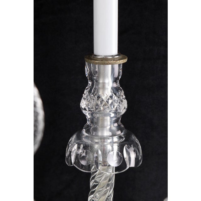 Metal Vintage Bohemian Molded Glass Crystal Chandelier For Sale - Image 7 of 12