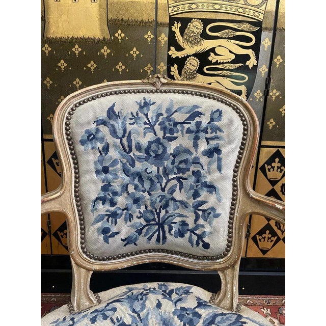 Brown Louis Xv Style Armchairs, Set of 4 For Sale - Image 8 of 12