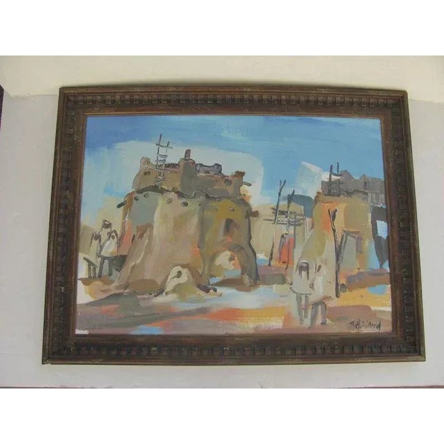 1960s 1960s Painting of an Adobe Village Spanish For Sale - Image 5 of 7