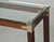 Mid-Century Modern Italian Mid-Century Walnut & Brass Console Table With Glass Top For Sale - Image 3 of 13