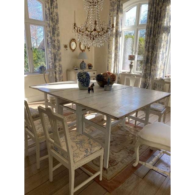 Wood 19th Century Gustavian Folding Table For Sale - Image 7 of 11