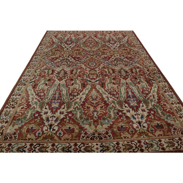 Traditional Antique European Rug in Red With Soumak Dragon Pattern For Sale - Image 3 of 6