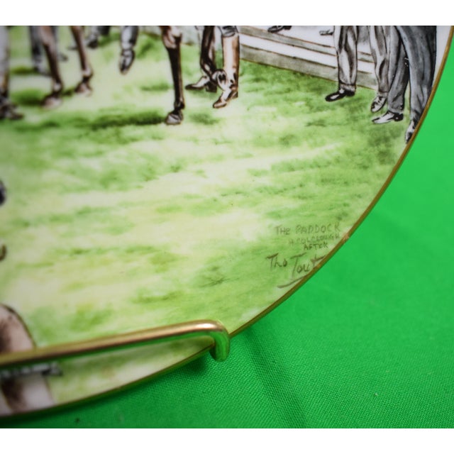 Traditional Mid 20th Century The Paddock, Newmarket 'The Tout' Bone China Collector Plate For Sale - Image 3 of 6