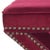 Studded Ottoman in Red Velvet For Sale - Image 4 of 5