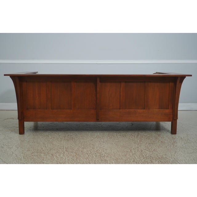 Stickley Mission Oak Arts & Crafts Tulip Upholstery Sofa For Sale - Image 14 of 18