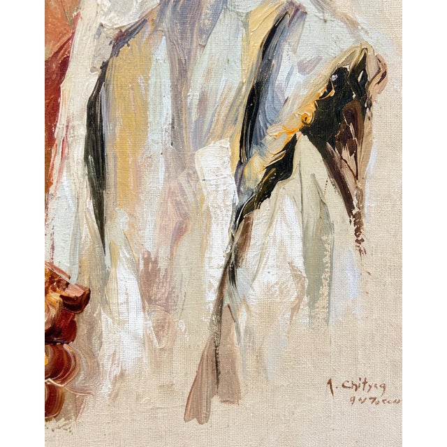 1954 A. Shitzas Mid-Century Earth Oil Portrait Painting - 1 Pc For Sale - Image 17 of 18