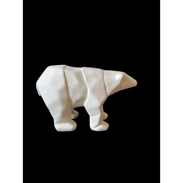 Mid 20th Century Mid 20th Century Cubist Ceramic Polar Bear Sculpture For Sale - Image 5 of 9