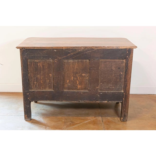 French 1740s Louis XV Two-Drawer Commode with Carved Apron and Cabriole Legs For Sale - Image 10 of 12